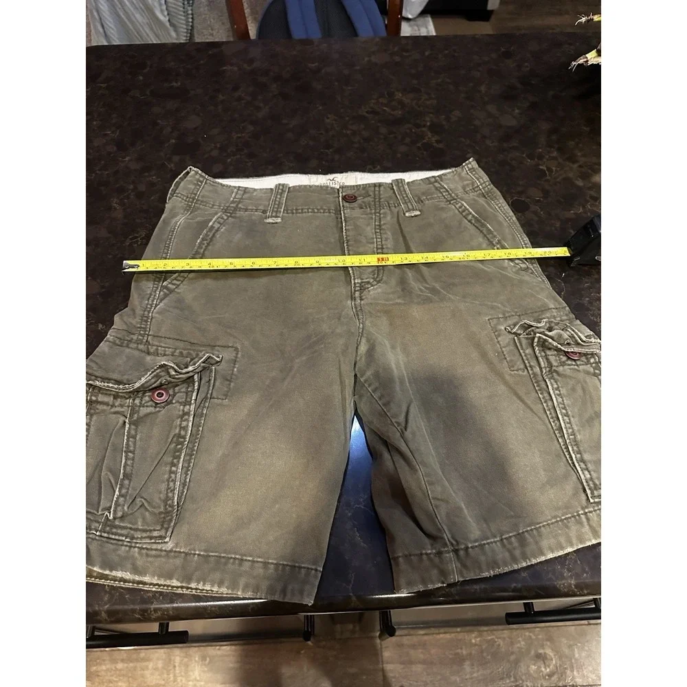 Vintage Hollister Mens Size 30(actual 32) Waist Cargo Shorts Army/olive GreenY2K